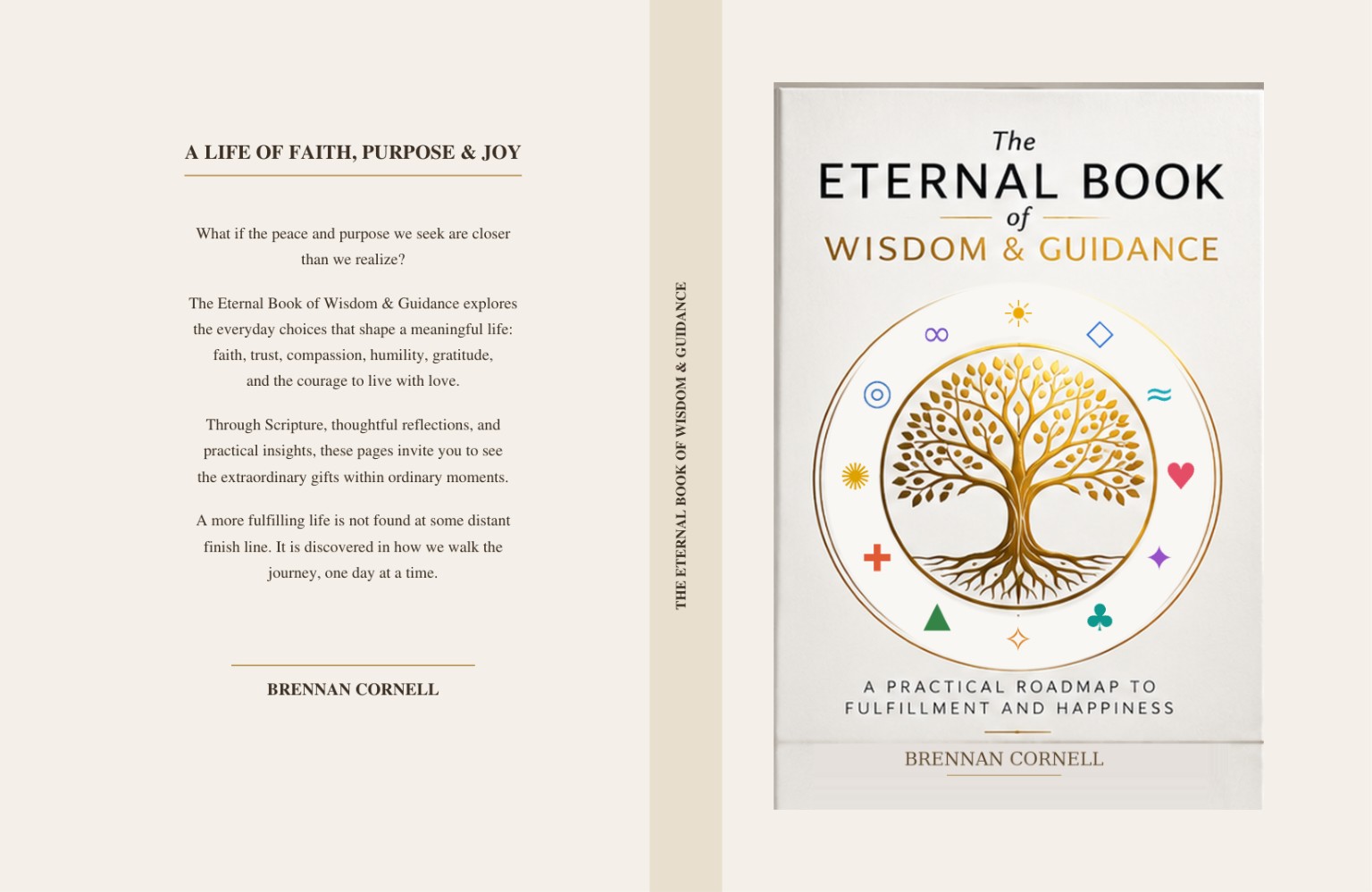 The approved book cover and wrap design